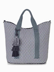 Boho Cotton Canvas Jaquard Diamond Jacquard Handheld Bag