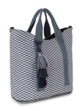 Boho Cotton Canvas Jaquard Diamond Jacquard Handheld Bag