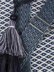 Boho Cotton Canvas Jaquard Diamond Jacquard Handheld Bag