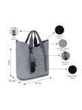 Boho Cotton Canvas Jaquard Diamond Jacquard Handheld Bag