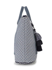 Boho Cotton Canvas Jaquard Diamond Jacquard Handheld Bag