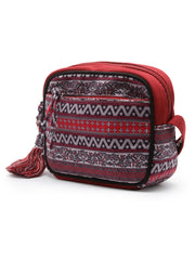 Rangoli Ethnic Motifs Printed Cotton Canvas Sling Bag