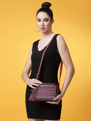 Rangoli Ethnic Motifs Printed Cotton Canvas Sling Bag