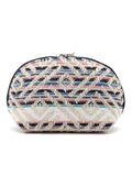 Boho Geometric Jacquard Cotton Canvas Travel Pouch