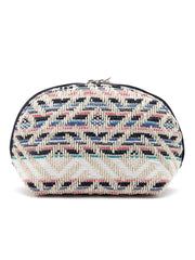 Boho Geometric Jacquard Cotton Canvas Travel Pouch