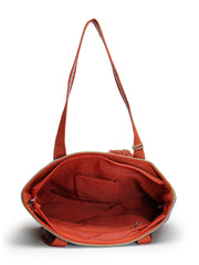 Eco- friendly Cotton Canvas Striped Jacquard Tote Bag