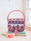 Rangoli Cotton Canvas Ethnic Motifs Printed Handheld Bag