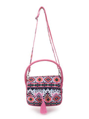 Rangoli Cotton Canvas Ethnic Motifs Printed Handheld Bag