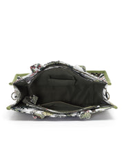 Jungle Jacquard Cotton Canvas Animal & Floral Self Design Handheld Bag