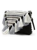 Geomat Striped Jacquard Cotton Canvas Sling Bag