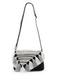 Geomat Striped Jacquard Cotton Canvas Sling Bag