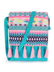 Geomat Cotton Acrylic Canvas Ethnic Motifs Jacquard Sling Bag