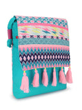 Geomat Cotton Acrylic Canvas Ethnic Motifs Jacquard Sling Bag