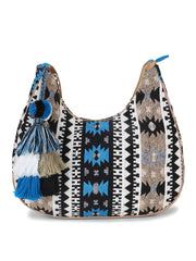 Tribal Cotton Canvas Jaquard Geometric Jacquard Sling Bag