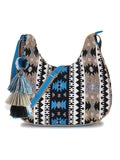 Tribal Cotton Canvas Jaquard Geometric Jacquard Sling Bag