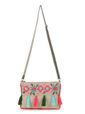 Boho Cotton Canvas Floral Embroidered Sling Bag