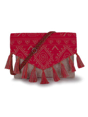Tribal Cotton Shenel Jacquard Ethnic Motifs  Jacquard Sling Bag