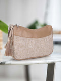 Classic Cotton Canvas & Velvet Self Design Sling Bag