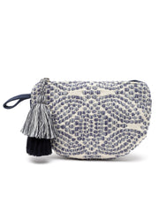 Boho Abstract Jacquard Cotton Canvas Travel Pouch