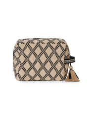 Tribal Cotton Canvas Diamond Jacquard Travel Accessory Bag