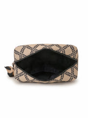 Tribal Cotton Canvas Diamond Jacquard Travel Accessory Bag