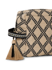 Tribal Cotton Canvas Diamond Jacquard Travel Accessory Bag