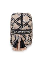 Tribal Cotton Canvas Diamond Jacquard Travel Accessory Bag