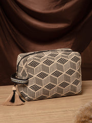 Tribal Cotton Canvas Diamond Jacquard Travel Pouch