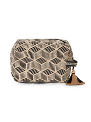 Tribal Cotton Canvas Diamond Jacquard Travel Pouch