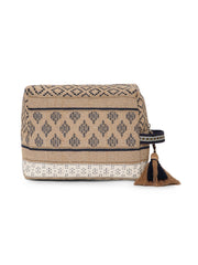 Tribal Cotton Canvas Tribal Jacquard Travel Pouch
