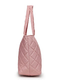 Uno Quilted Polyester Diamond Self Design Handheld Bag