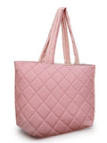 Uno Quilted Polyester Diamond Self Design Handheld Bag