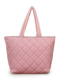 Uno Quilted Polyester Diamond Self Design Handheld Bag