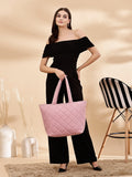 Uno Quilted Polyester Diamond Self Design Handheld Bag