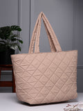 Uno Quilted Polyester Diamond Self Design Handheld Bag