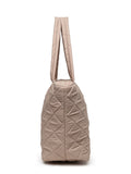 Uno Quilted Polyester Diamond Self Design Handheld Bag