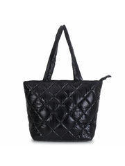 Uno Quilted Polyester Diamond Self Design Handheld Bag