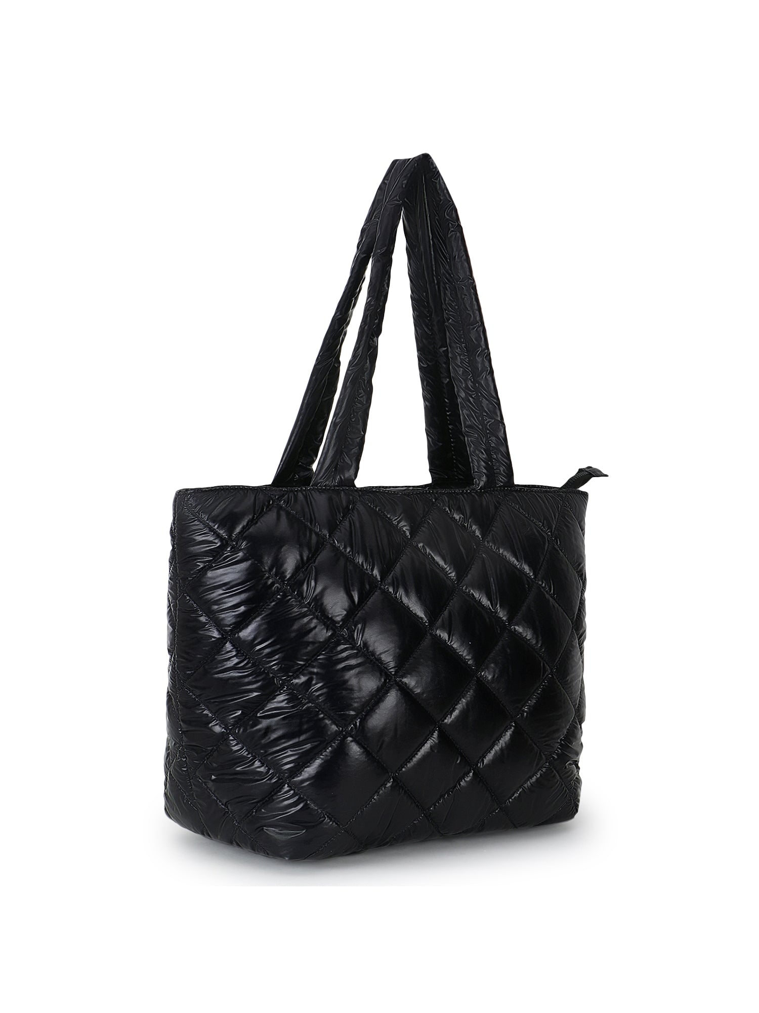 Uno Quilted Polyester Diamond Self Design Handheld Bag