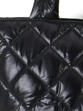 Uno Quilted Polyester Diamond Self Design Handheld Bag