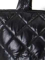Uno Quilted Polyester Diamond Self Design Handheld Bag