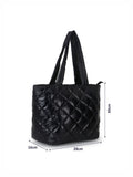 Uno Quilted Polyester Diamond Self Design Handheld Bag