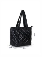 Uno Quilted Polyester Diamond Self Design Handheld Bag
