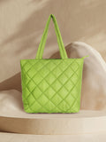 Uno Quilted Polyester Diamond Self Design Handheld Bag