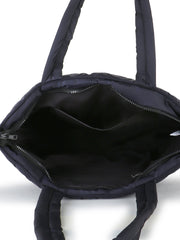 Uno Quilted Polyester Striped Self Design Handheld Bag