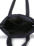 Uno Quilted Polyester Striped Self Design Handheld Bag