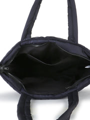 Uno Quilted Polyester Striped Self Design Handheld Bag