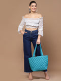 Uno Harlequin Quilted Polyester Tote Bag