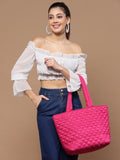 Uno Harlequin Quilted Polyester Tote Bag