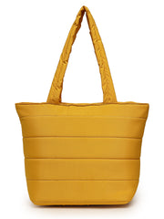 Uno Quilted Polyester Striped Self Design Handheld Bag