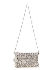 Boho Cotton Canvas Seashell Embellished Sling Bag